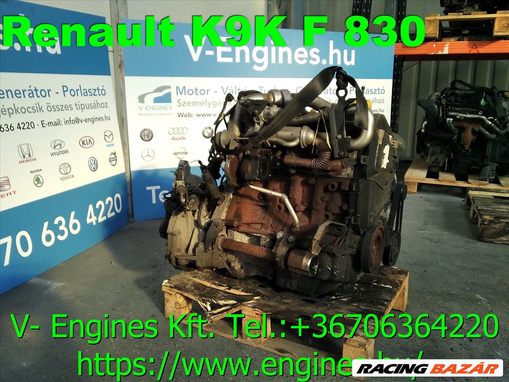  RENAULT K9KF830 bontott motor RENAULT, bontott motor, autó motor, autó-motor, K9KF830 2. kép