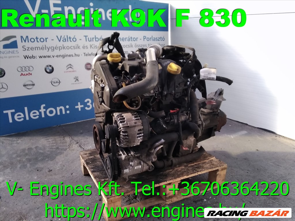 RENAULT K9KF830 bontott motor RENAULT, bontott motor, autó motor, autó-motor, K9KF830 3. kép