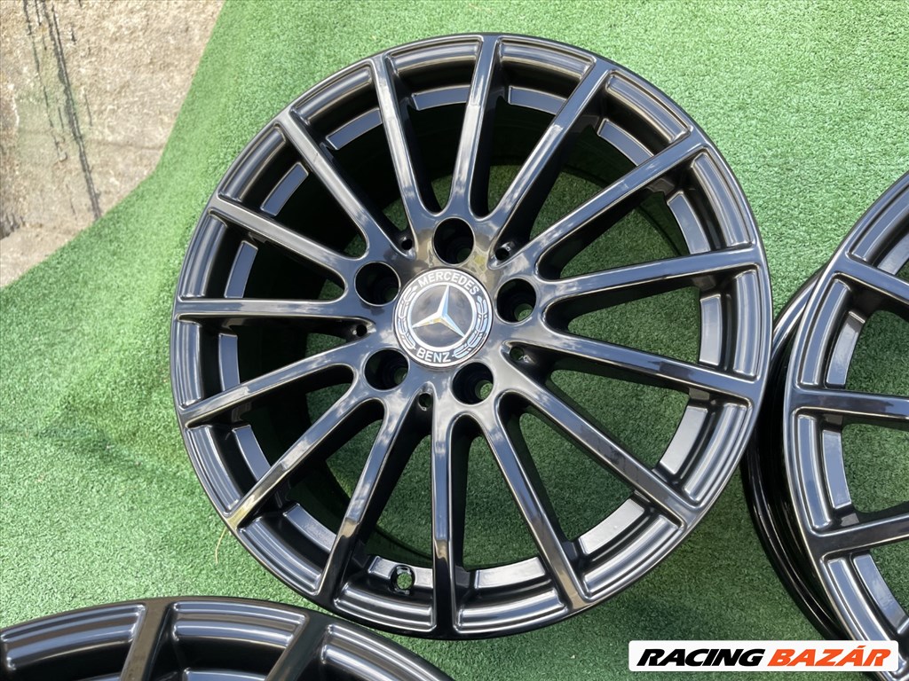 R16 5x112 (66.5) Original Mercedes Multispoke Black 7J ET32 2. kép