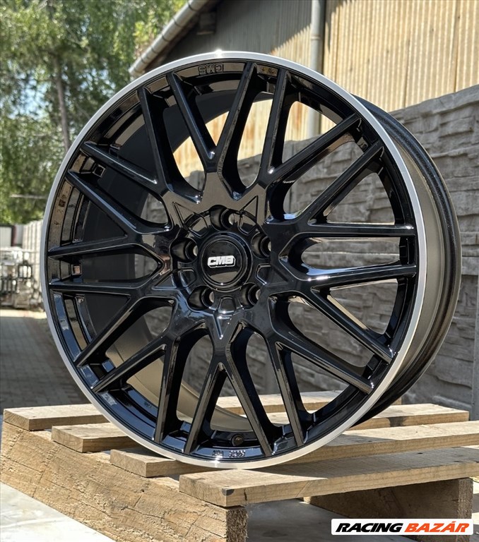 R19 5x112 (66,5) CMS C25 - 8.5J ET50 - Black Rim Diamond Gloss - NEW  1. kép