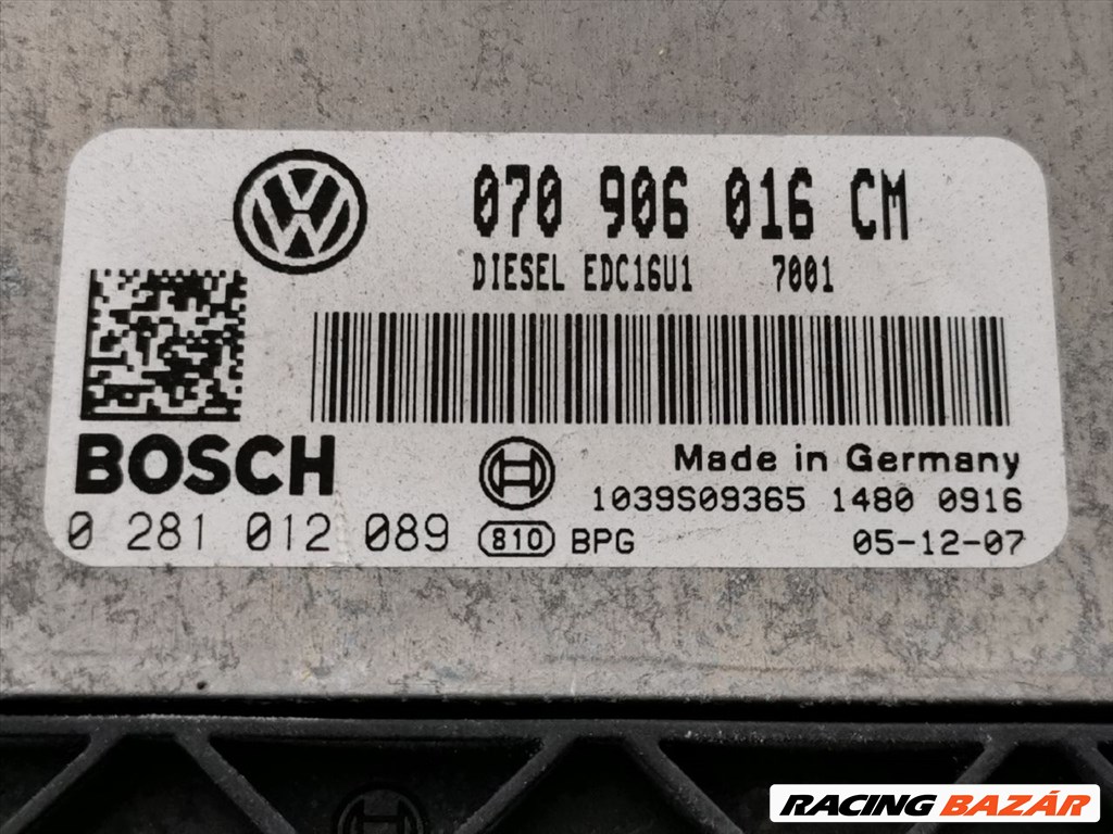 Volkswagen Phaeton V10 TDI 4motion ECU  07090606cm 0281012089 3. kép