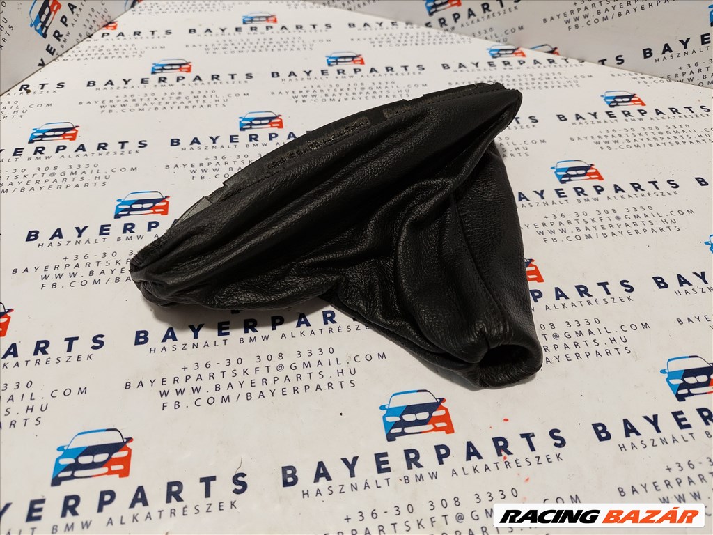 MW E46 fekete bőr kézifék szoknya zsák markolat eladó (002522) 1. kép