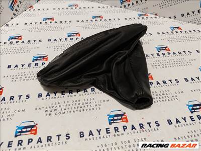 MW E46 fekete bőr kézifék szoknya zsák markolat eladó (002522)
