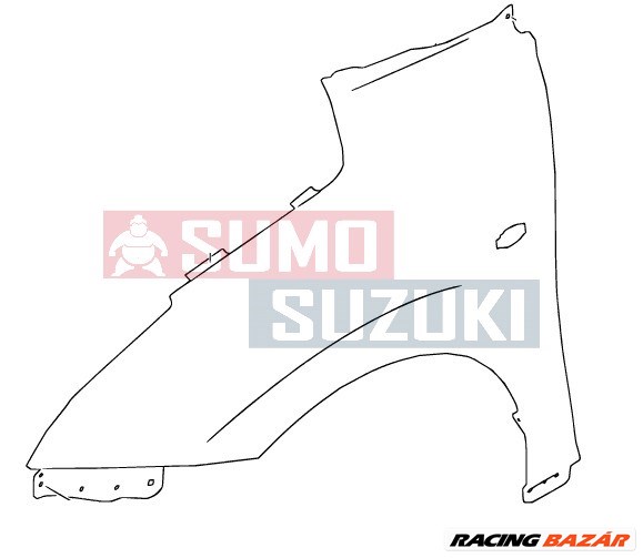 Suzuki Baleno sárvédő bal első index lámpával Indiai gyári termék! 57711M68p10 3. kép
