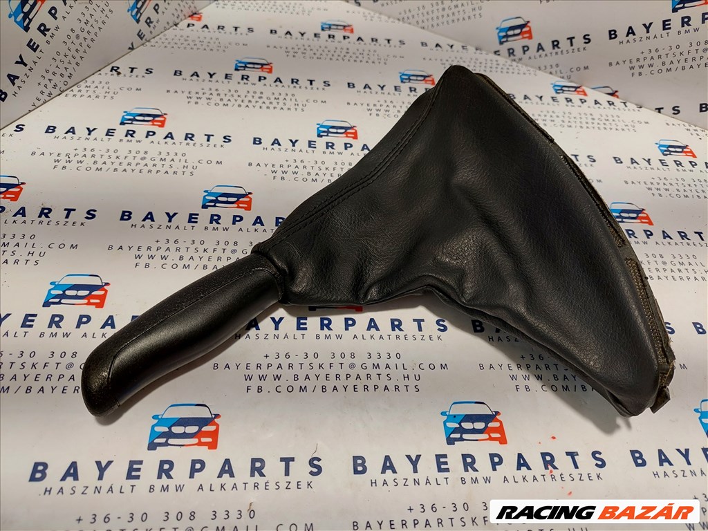 BMW E46 fekete bőr kézifék szoknya zsák markolat eladó (002518) 2. kép
