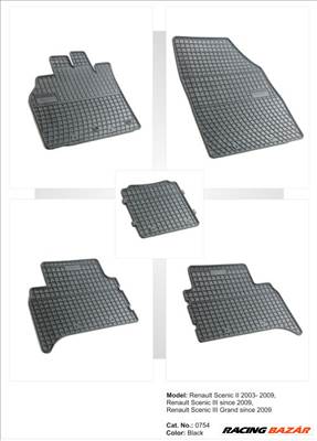 Renault Scenic II méretpontos gumiszőnyeg garnitúra