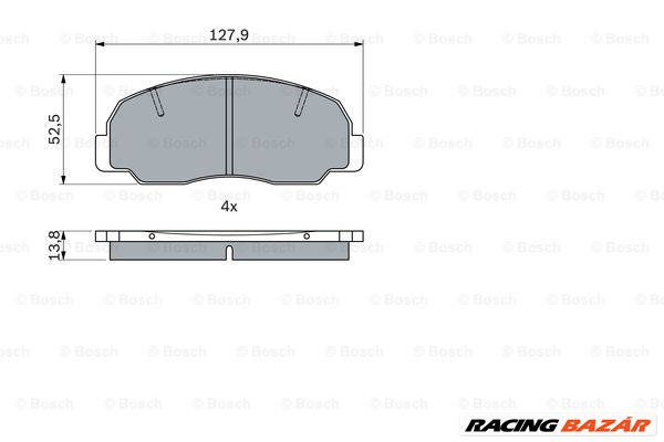 BOSCH 0 986 494 944 - fékbetétkészlet, tárcsafék DAIHATSU 1. kép