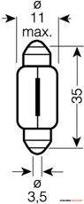 OSRAM 6418ULT-02B - Izzó, ajtó biztosító fény ABARTH ALFA ROMEO ALPINA AUDI AUSTIN AUTOBIANCHI BMW B