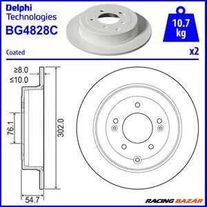 DELPHI BG4828-C - féktárcsa HYUNDAI KIA NISSAN 1. kép