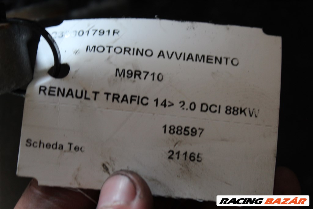 Renault Trafic 2014 2.0DCI önindító  233001791r (250) 4. kép