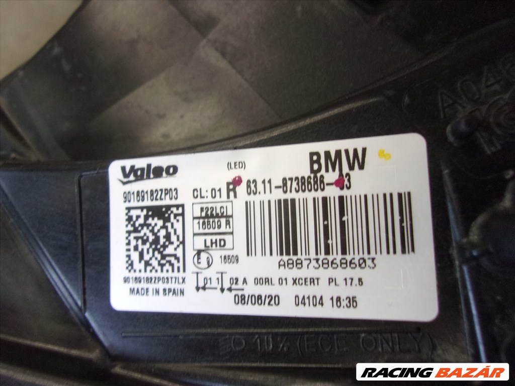 BMW 2-ES SOROZAT F22 F23 LCI, M2 F87 jobb első Adaptive LED fényszóró 2018-2022 63118738686 6. kép