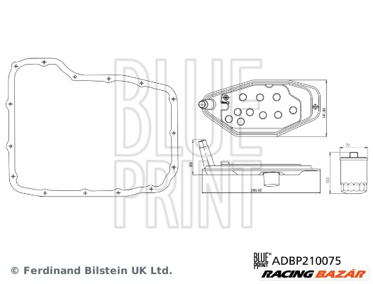 BLUE PRINT ADBP210075 - Hidraulika szűrő készlet, automatikus váltó DODGE JEEP 1. kép