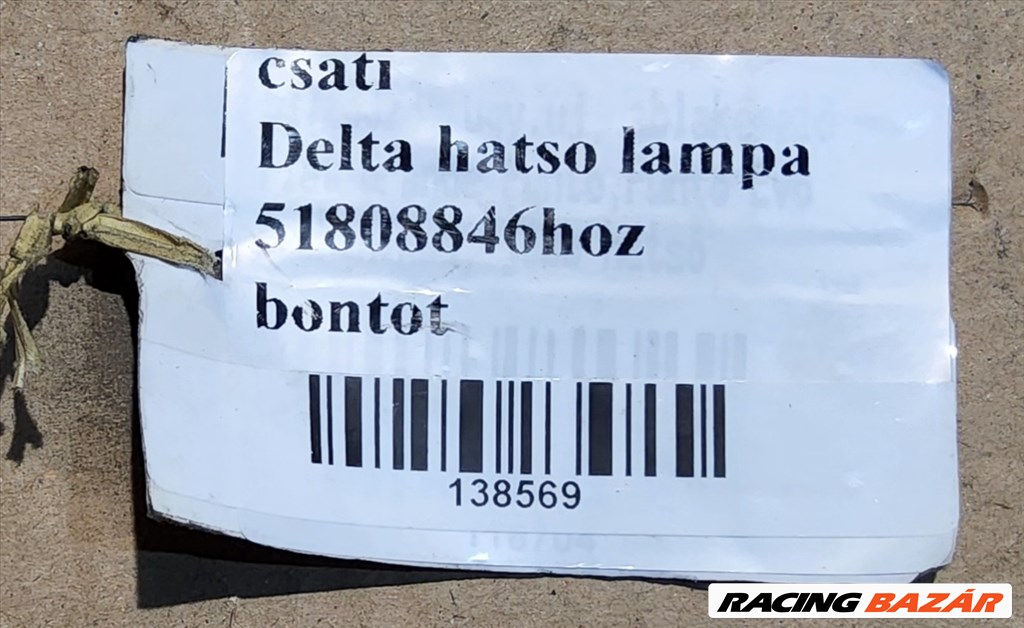 138569 Lancia Delta jobb hátsó lámpa elektromos csatlakozó 51808846 1. kép