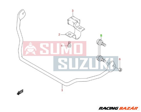 Suzuki Jimny stabilizátor gömbfej 42420-81A10 1. kép