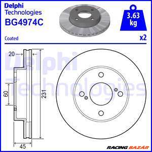 DELPHI BG4974C - féktárcsa SUZUKI