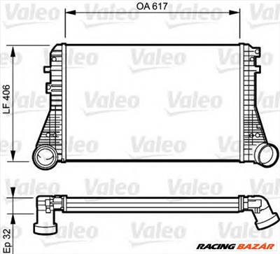 VALEO 818795 - töltőlevegőhűtő AUDI SEAT SKODA VW