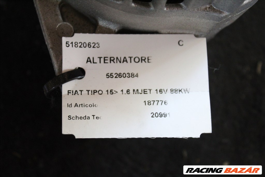 Fiat Tipo 2015- 1.6 MJET generátor (206)  51820623 3. kép