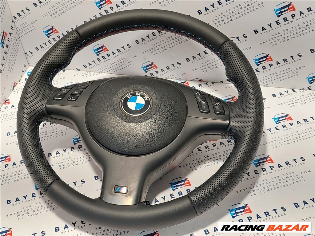 BMW E46 E39 X5 M kormány sportkormány bőrkormány multikormány bőr sport multi kormány (002828) 1. kép