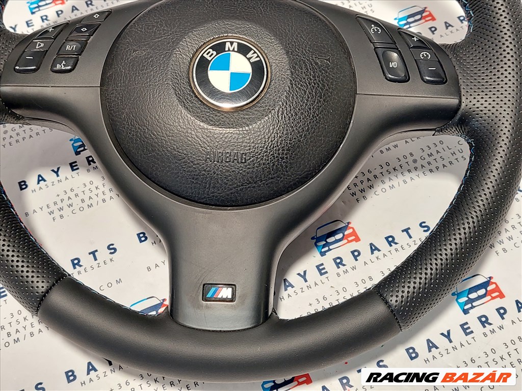 BMW E46 E39 X5 M kormány sportkormány bőrkormány multikormány bőr sport multi kormány (002828) 4. kép