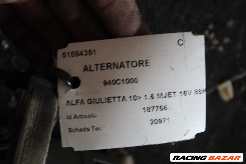 Alfa Giulietta 2010- 1.6 MJET generátor (257)   51884351 3. kép