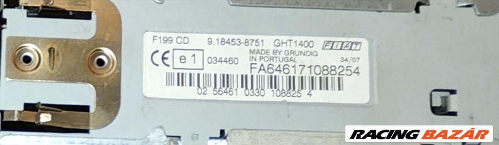 171974 Fiat Grande Punto Grundig Cd-s rádió Kód nincs hozzá!!!! 2. kép