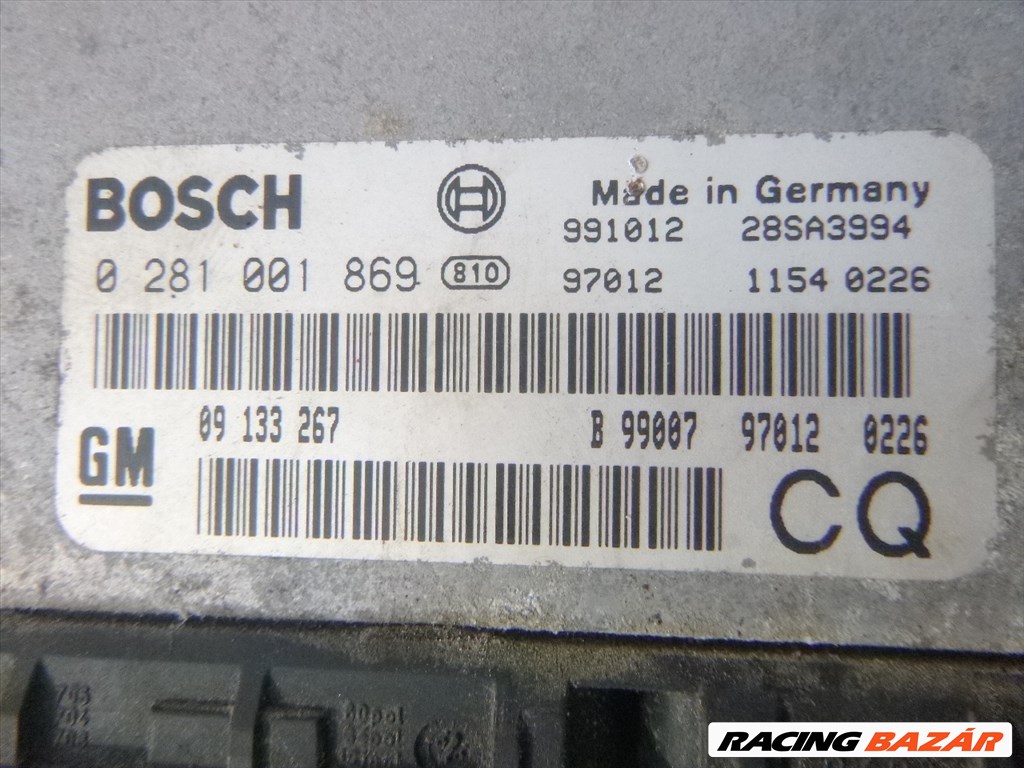 Opel Astra G 2,0 DTI motorvezérlő  szett   09 133 267 CQ 0281001869 2. kép