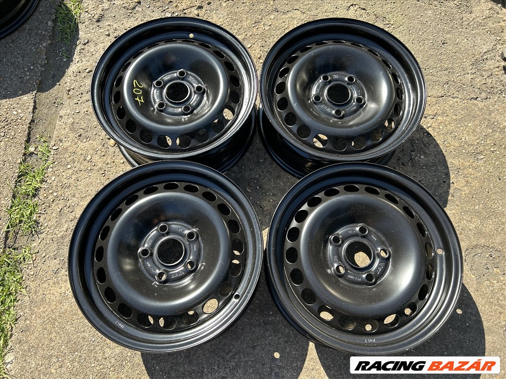 4db gyári 15" VW acélfelni. (217) 1. kép