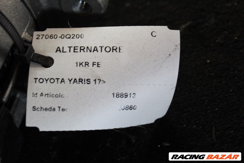 Toyota Yaris 2017- 1.0 B generátor (211)  270600q200 3. kép