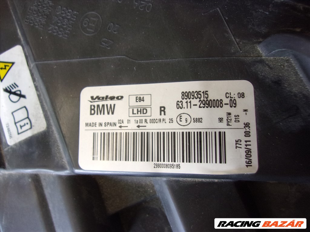 BMW X1 E84 jobb első Bi-xenon fényszóró 2009-2013 63112990008 6. kép