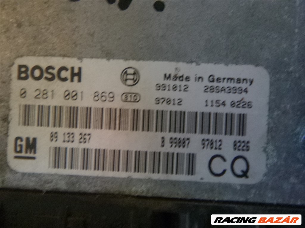 Opel Astra G 2,0 DTI motorvezérlő  szett   09 133 267 CQ 0281001869 6. kép