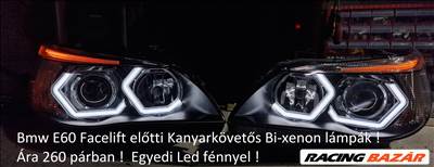BMW 5-ös E60/E61 Bmw e60-61 be való Xenon lámpák felújítva ledes nappali fénnyel