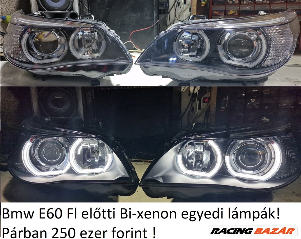 BMW 5-ös E60/E61 Bmw e60-61 be való Xenon lámpák felújítva ledes nappali fénnyel 6. kép