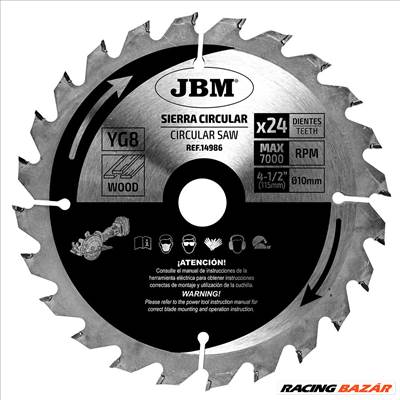 JBM Körfűrészlap 24T 115mm fához (JBM60011-hez) - JBM14986