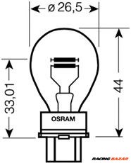 OSRAM 3157 - féklámpa izzó CADILLAC CHEVROLET CHRYSLER DAEWOO DODGE HARLEY-DAVIDSON MC HUMMER JEEP K 1. kép