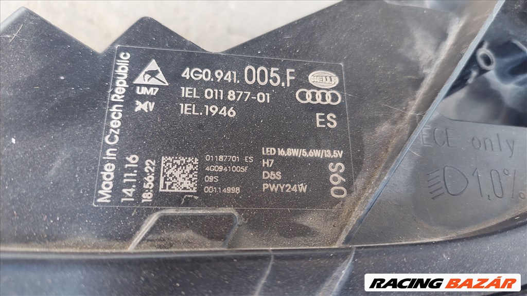 Audi A6 4G xenon fényszóró,  búra hajszálrepedt. 4g0941005f 4. kép