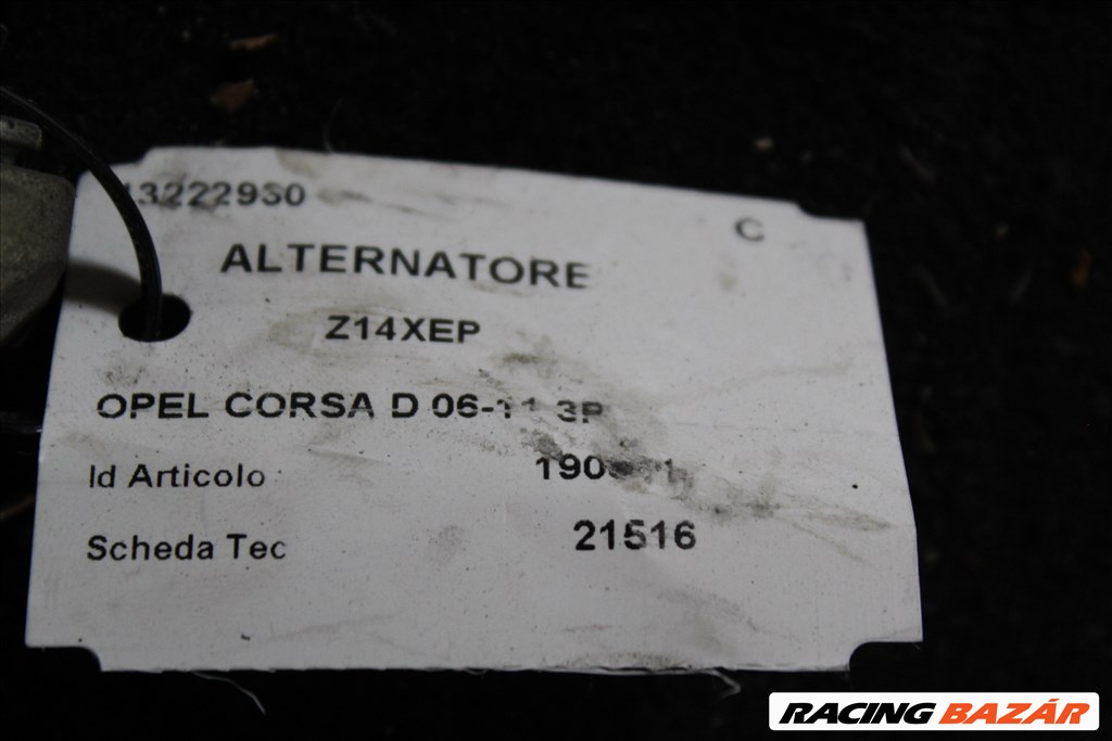 Opel Corsa D 2006-2011 generátor (246)   13222930 3. kép