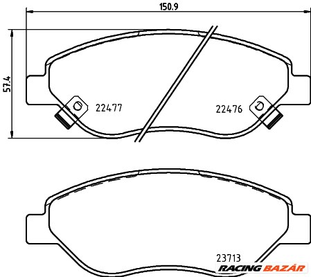 BREMBO P 23 178 - fékbetét FIAT 1. kép