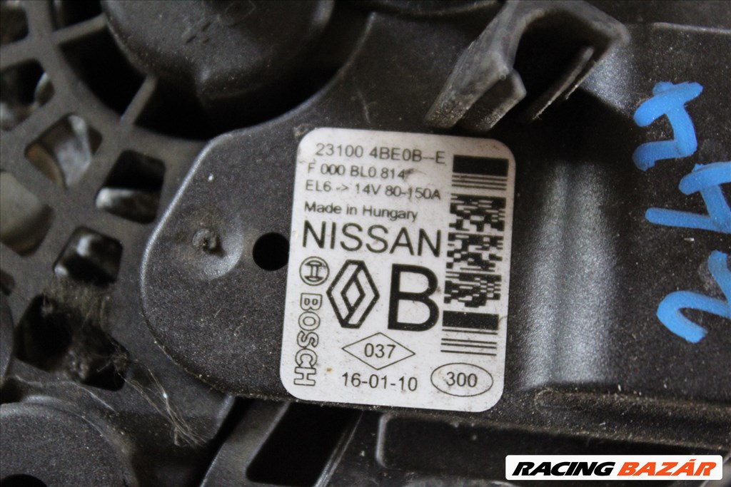 Nissan Qashqai 2014-2017 1.6 DCI generátor  231004be0b 2. kép