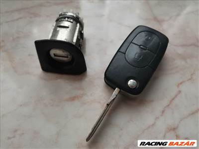 Audi A4 4 ajtós baloldali zárdugó + kulcs (B6/B7)