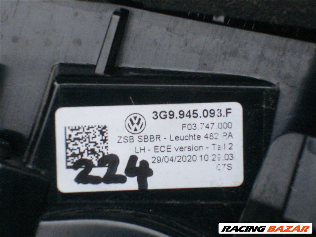 VW Passat B8 Kombi Bal hátsó LED lámpa 3G9945093F 2020-tól 5. kép