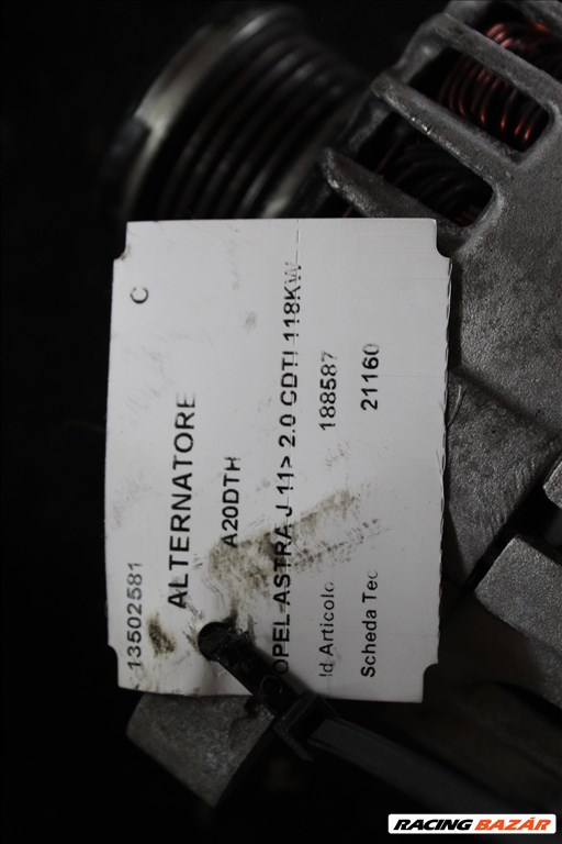 Opel Astra J 2011- 2.0 CDTI generátor  13502581 3. kép
