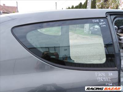 Peugeot 308 3 ajtós jobb hátsó oldalfal üveg (karosszéria oldal üveg)