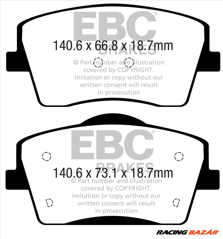 EBC DPX2365 Ultimax2 fékbetét szett két tárcsához 1. kép