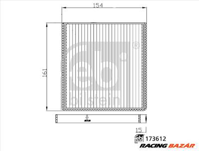 FEBI BILSTEIN 173612 - pollenszűrő HYUNDAI