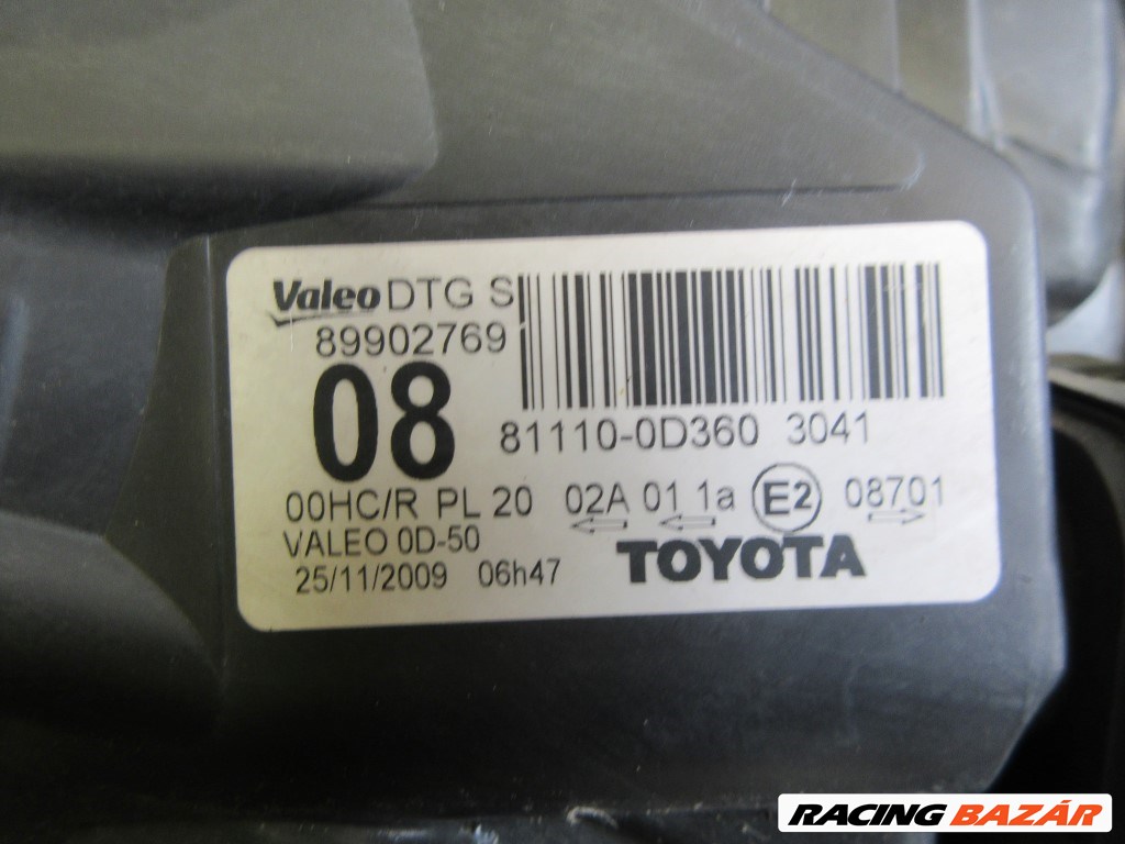 Toyota Yaris (XP90) jobb elsõ fényszóró 811100D360 3. kép