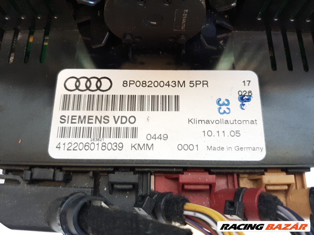 Audi A3 (8P) fûtéskapcsoló (fûtés kapcsoló) 8P0820043M 3. kép