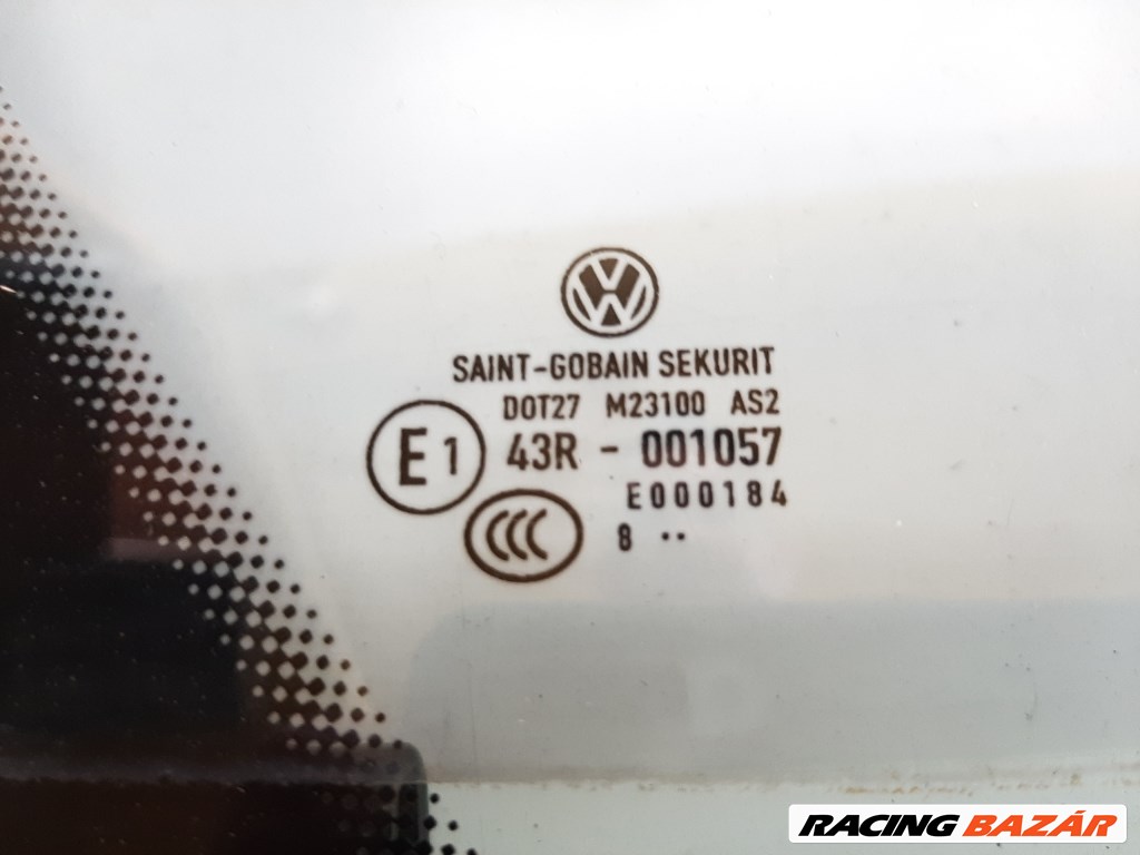 Volkswagen Golf VI 5 ajtós jobb hátsó ajtó üveg fix 5K6845214E 2. kép