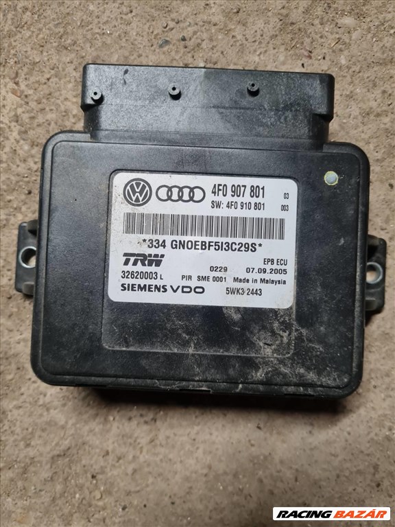 Audi A6 (C6 - 4F) Kézifék vezérlő, 4F0 907 801 1. kép