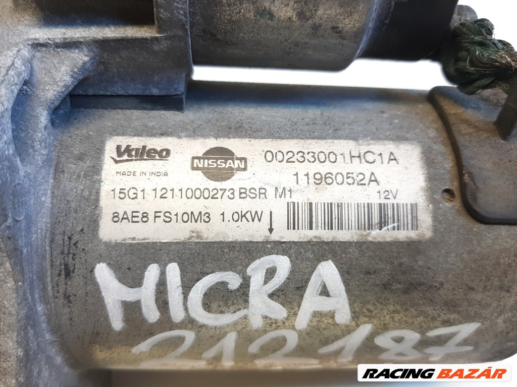 Nissan Micra (K13) önindító 00233001HC1A 5. kép