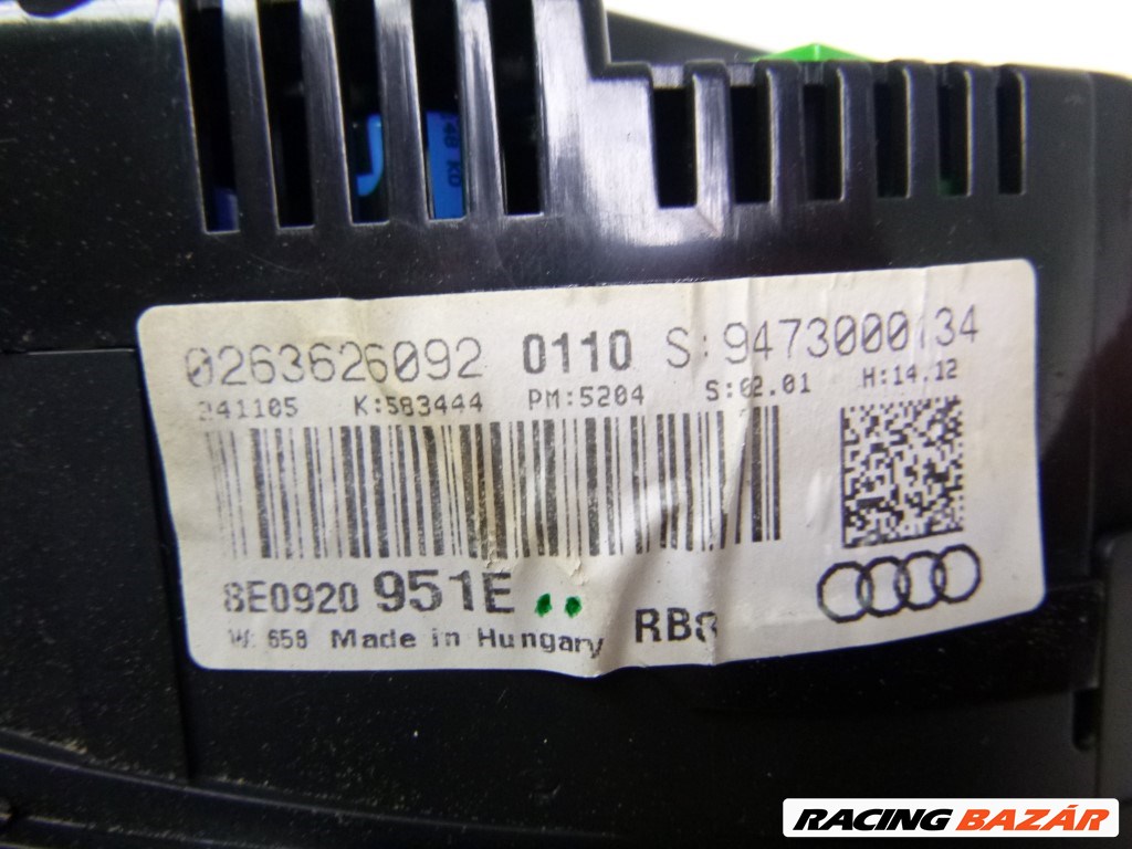 Audi A4 (8E B7) kilométer óra 8E0920951E 4. kép